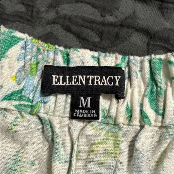Ellen Tracy women’s size medium linen wrap floral mini skort new summer beach - Picture 7 of 12